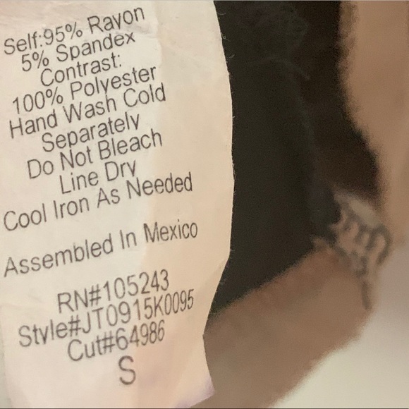 Black Round Neck Soft T-Shirt With Brown Trim - Picture 3 of 7